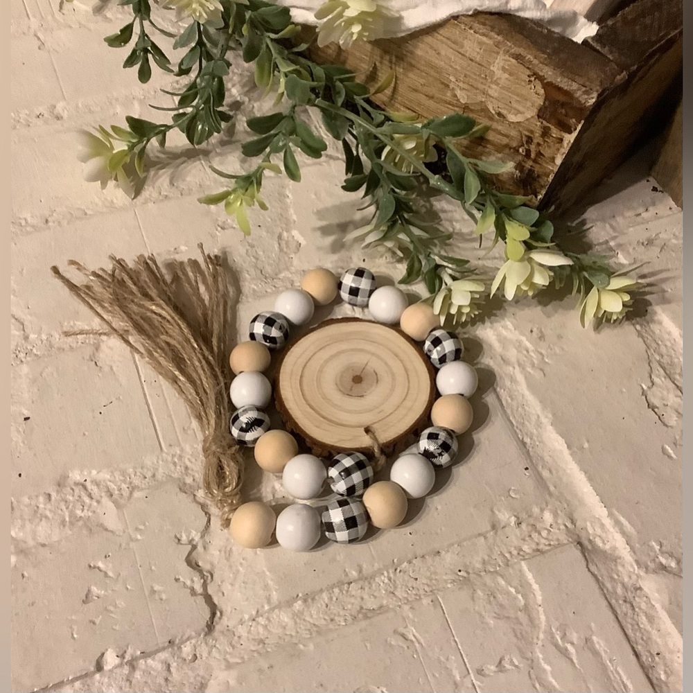Handmade wood beads, home decor